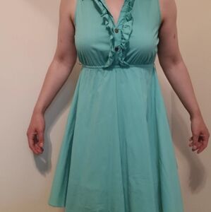 Teal Knee Length Dress